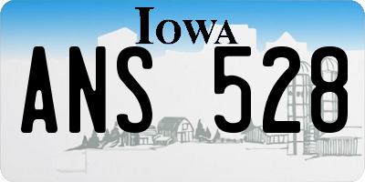 IA license plate ANS528
