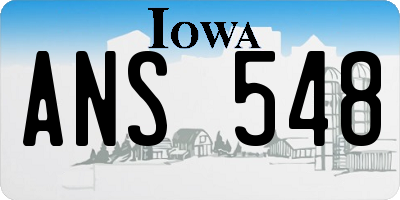 IA license plate ANS548