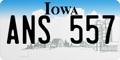 IA license plate ANS557