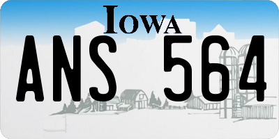 IA license plate ANS564