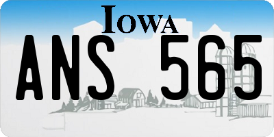 IA license plate ANS565