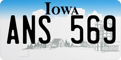 IA license plate ANS569