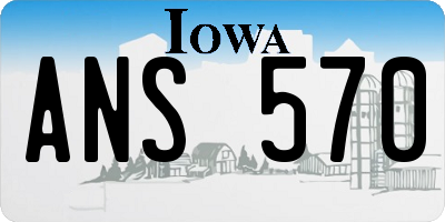 IA license plate ANS570
