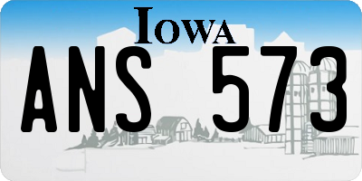 IA license plate ANS573