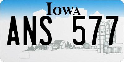 IA license plate ANS577