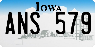 IA license plate ANS579