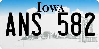 IA license plate ANS582