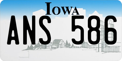 IA license plate ANS586