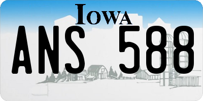 IA license plate ANS588
