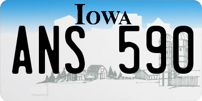 IA license plate ANS590