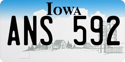 IA license plate ANS592