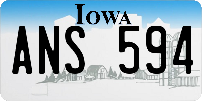 IA license plate ANS594