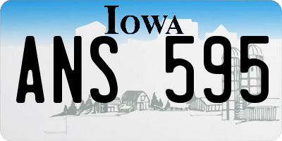 IA license plate ANS595