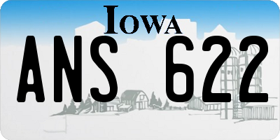 IA license plate ANS622
