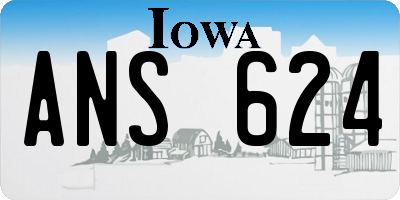 IA license plate ANS624