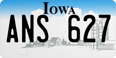 IA license plate ANS627
