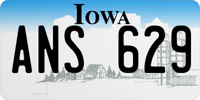 IA license plate ANS629