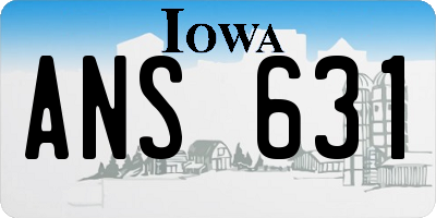 IA license plate ANS631