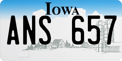 IA license plate ANS657