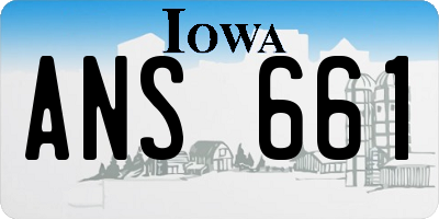 IA license plate ANS661