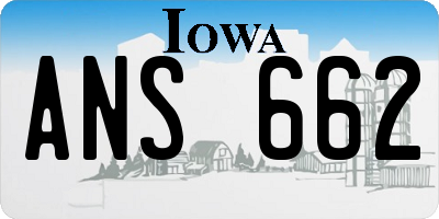 IA license plate ANS662