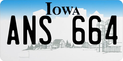 IA license plate ANS664