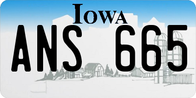 IA license plate ANS665
