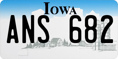 IA license plate ANS682