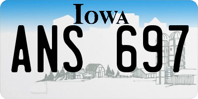 IA license plate ANS697