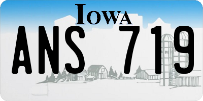 IA license plate ANS719