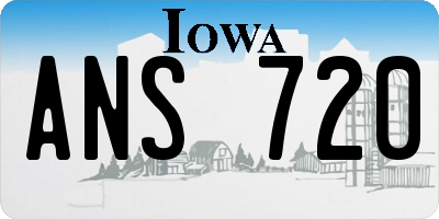 IA license plate ANS720