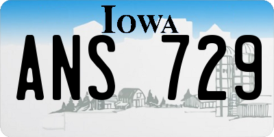 IA license plate ANS729