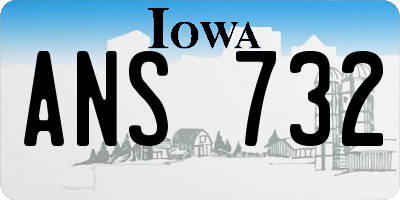 IA license plate ANS732