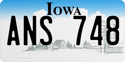 IA license plate ANS748