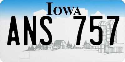 IA license plate ANS757