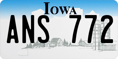 IA license plate ANS772