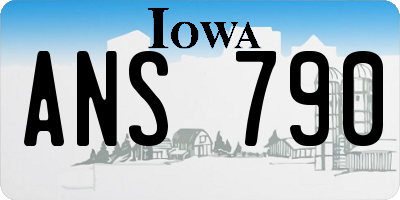 IA license plate ANS790