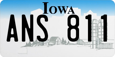 IA license plate ANS811