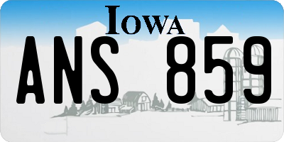 IA license plate ANS859