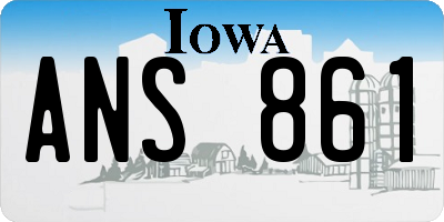 IA license plate ANS861