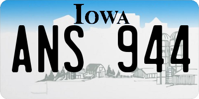 IA license plate ANS944