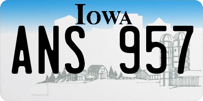 IA license plate ANS957