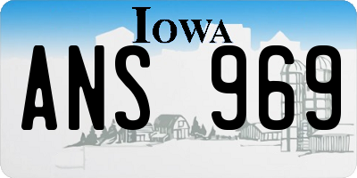 IA license plate ANS969