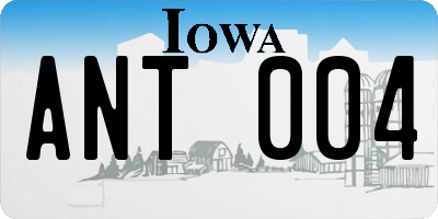 IA license plate ANT004