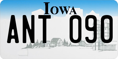 IA license plate ANT090