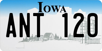 IA license plate ANT120