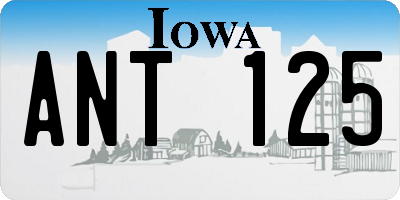 IA license plate ANT125