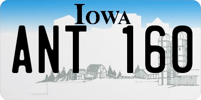IA license plate ANT160