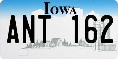 IA license plate ANT162