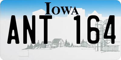 IA license plate ANT164